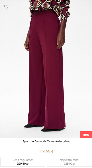 Spodnie Damskie Yawa Aubergine