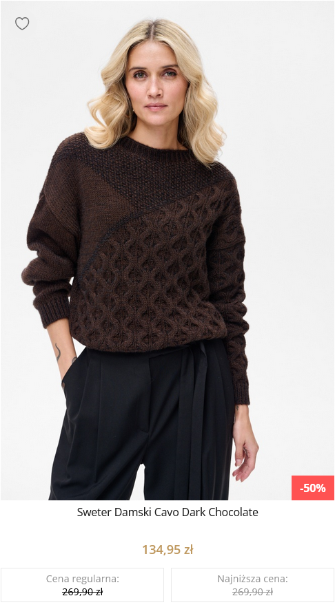 Sweter Damski Cavo Dark Chocolate