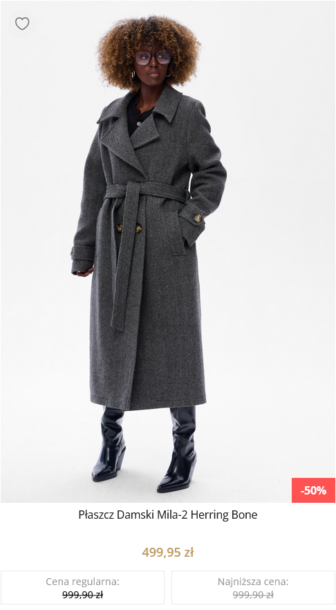 Płaszcz Damski Mila-2 Herring Bone