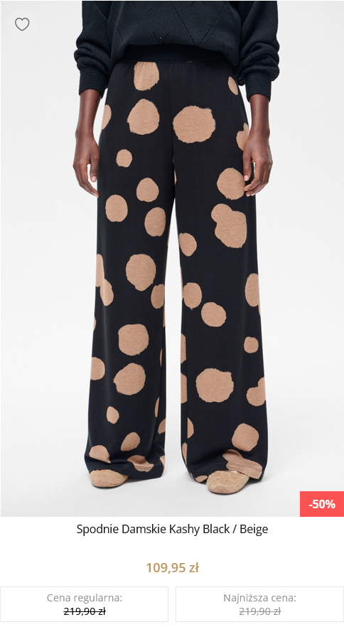 Spodnie Damskie Kashy Black / Beige