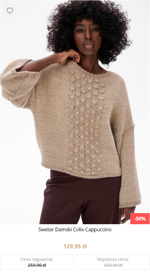 Sweter Damski Colix Cappuccino