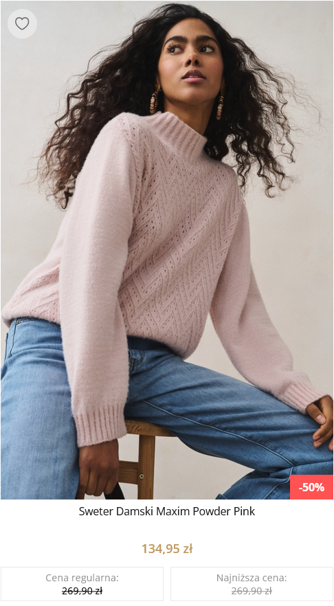 Sweter Damski Maxim Powder Pink