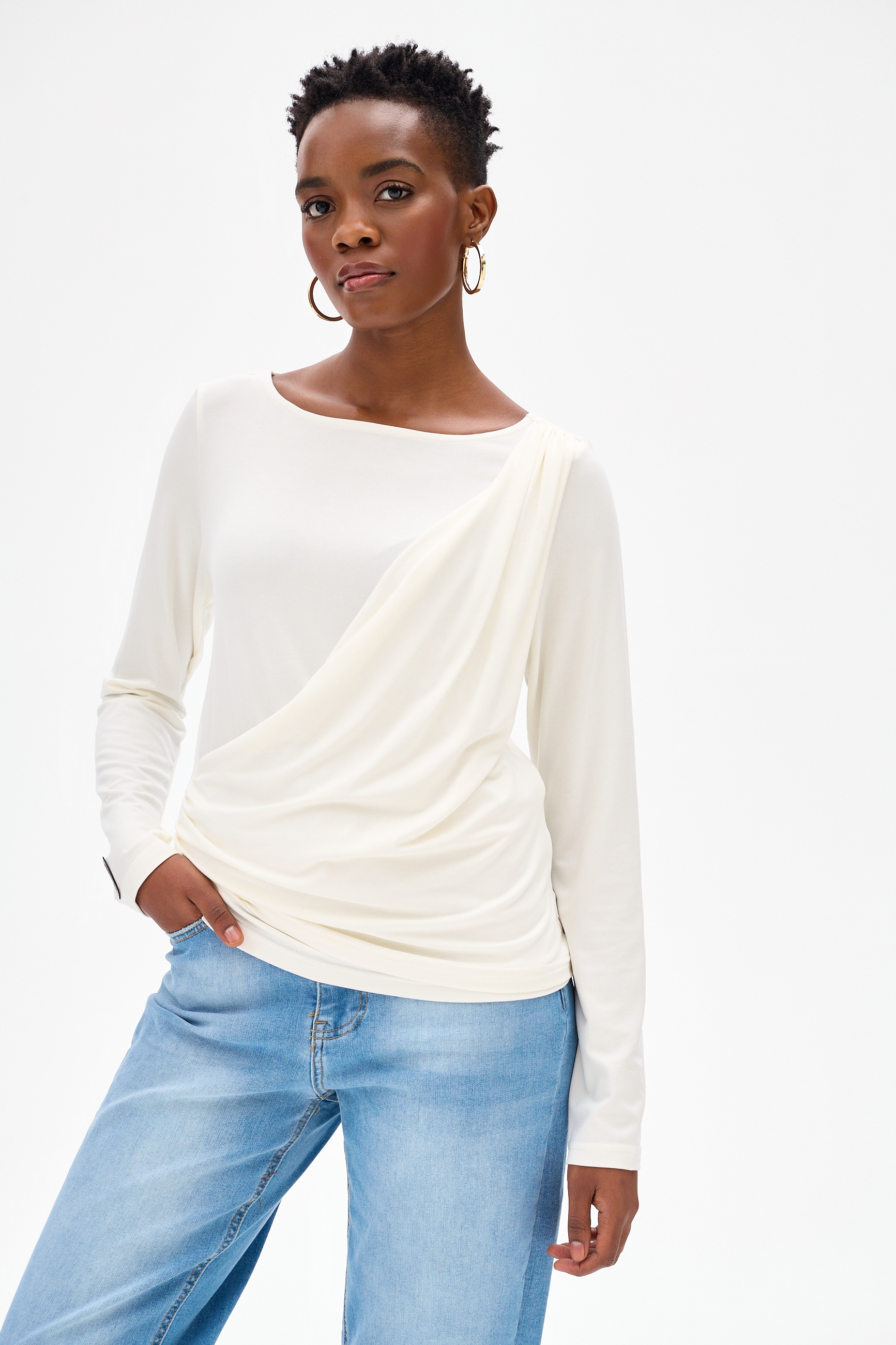 Bluzka Damska Nanu Ecru